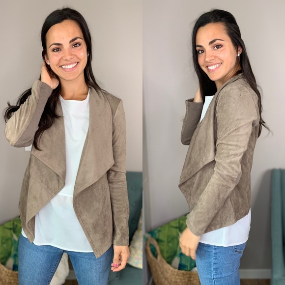 Saks Fifth Avenue Jackets & Blazers - Saks 5th Avenue Suede Open Blazer